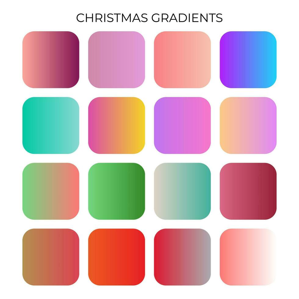 einstellen von Weihnachten Gradient Farbe Palette vektor