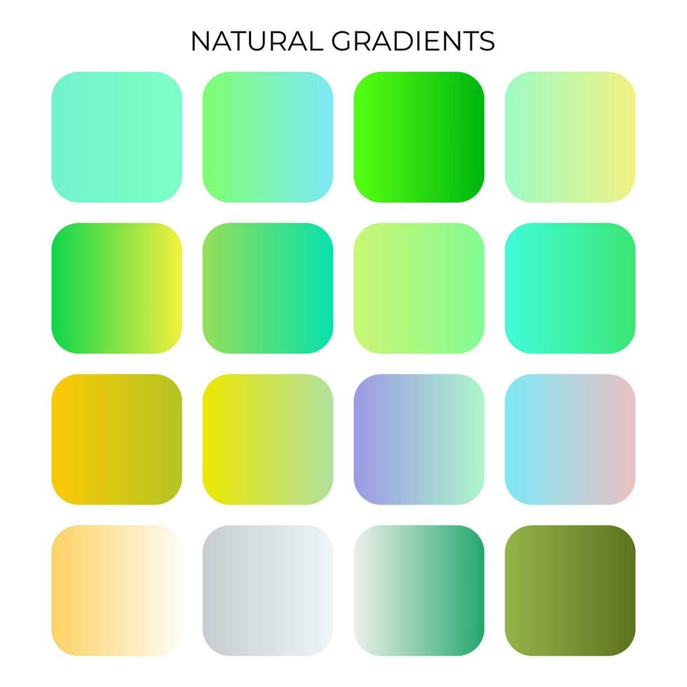 einstellen von natürlich Gradient Farbe Palette vektor