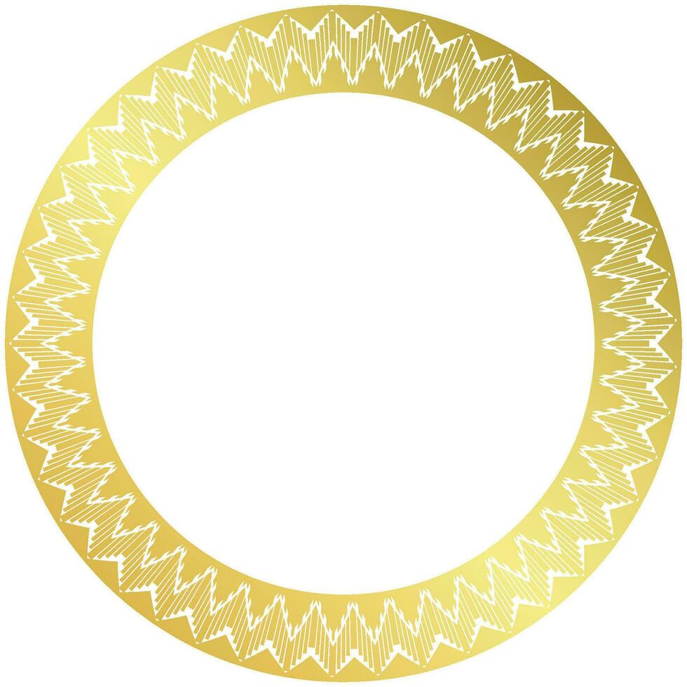 Gold Rahmen Kreis Muster zum Medaillen und Auszeichnungen vektor