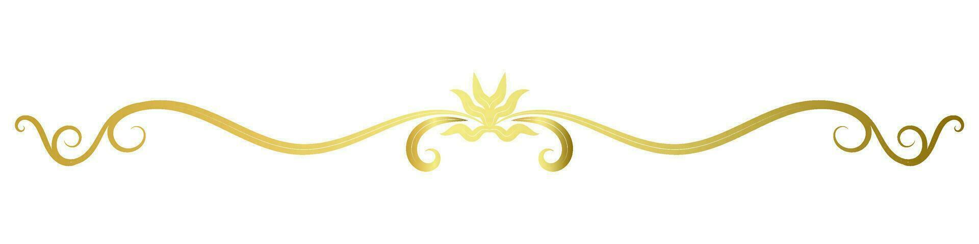 Jahrgang Linien dekorativ s golden Blume Rand Sammlung vektor