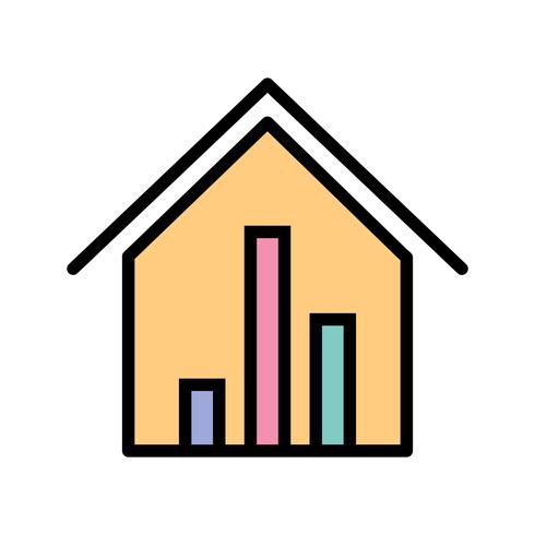 Immobilienstatistik-Vektor-Ikone vektor