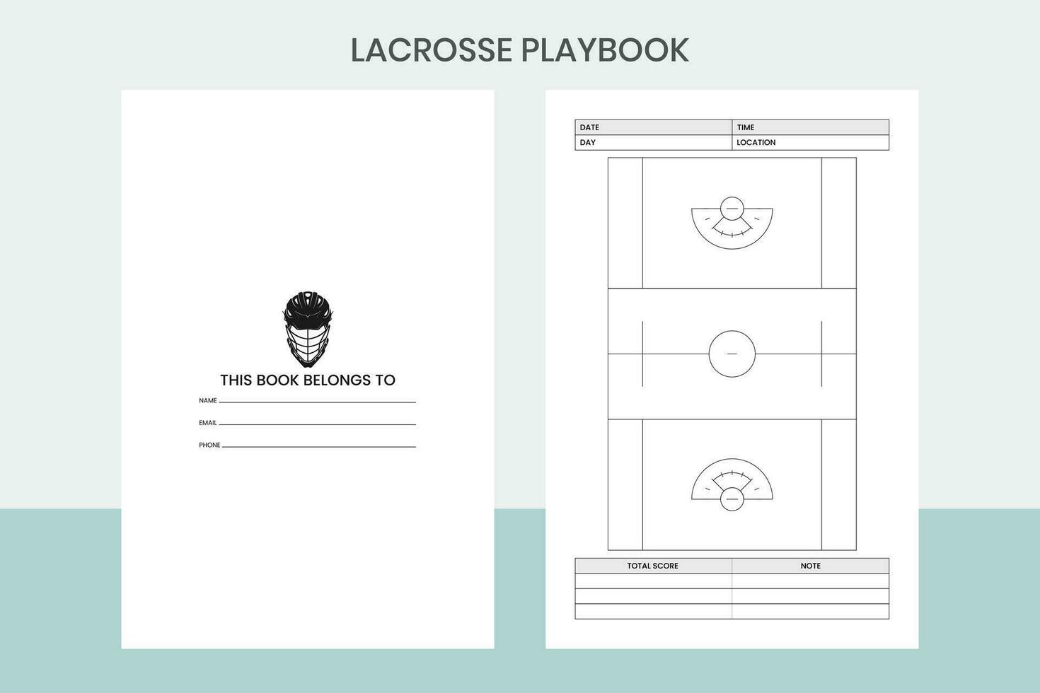 Lacrosse Spielbuch Profi Vorlage vektor