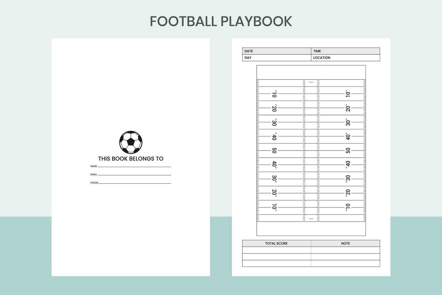 fotboll playbook proffs mall vektor