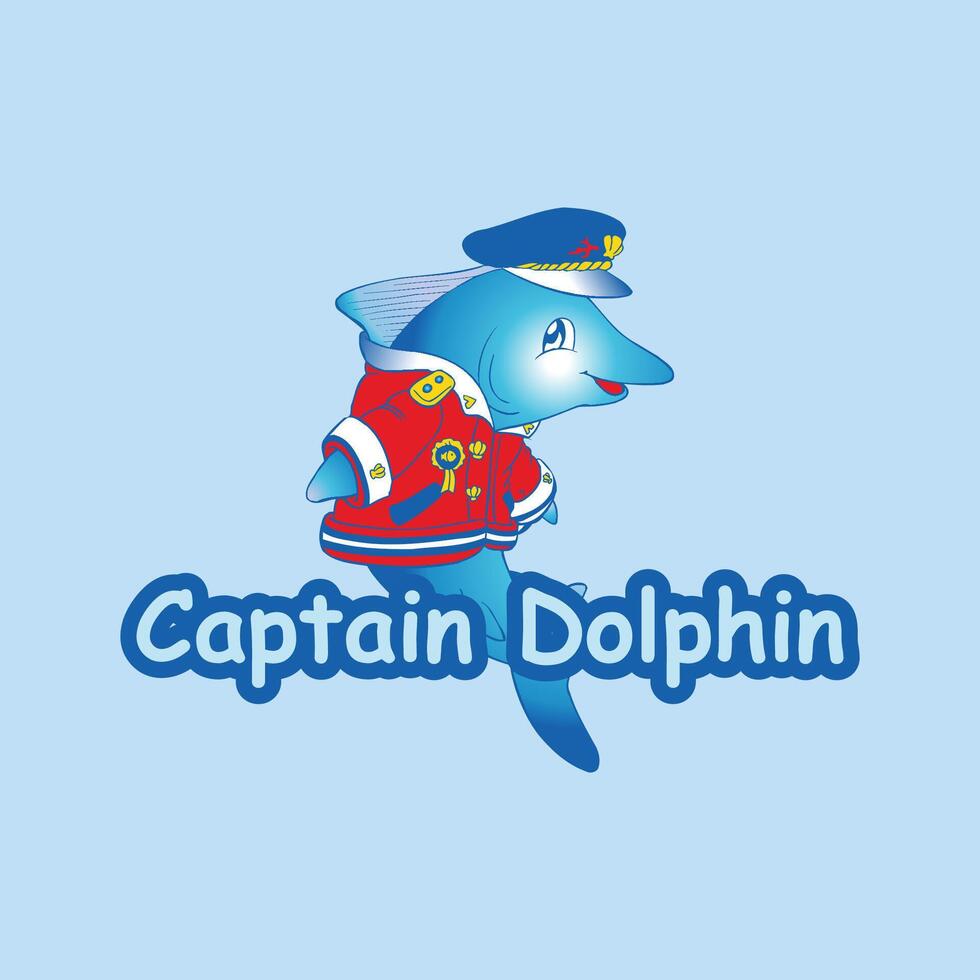 Karikatur Delfin Logo Design vektor