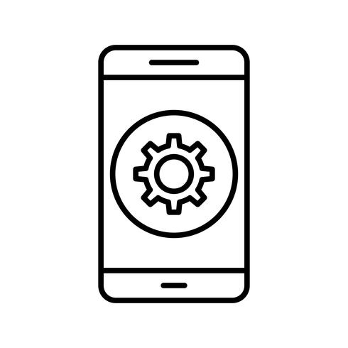 Mobile Anwendungsvektorikone einstellen vektor