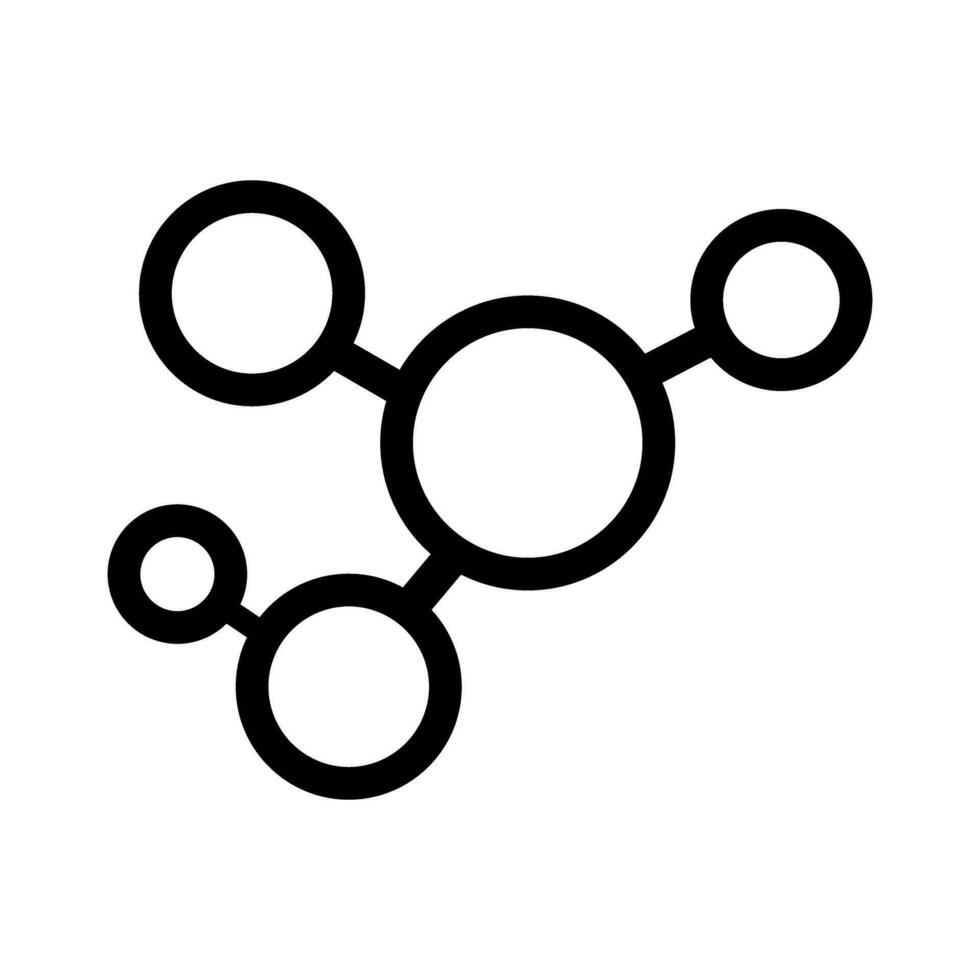 Molekül Symbol Vektor. Chemie Illustration unterzeichnen. wissenschaftlich Symbol. chemisch Fesseln Logo. vektor