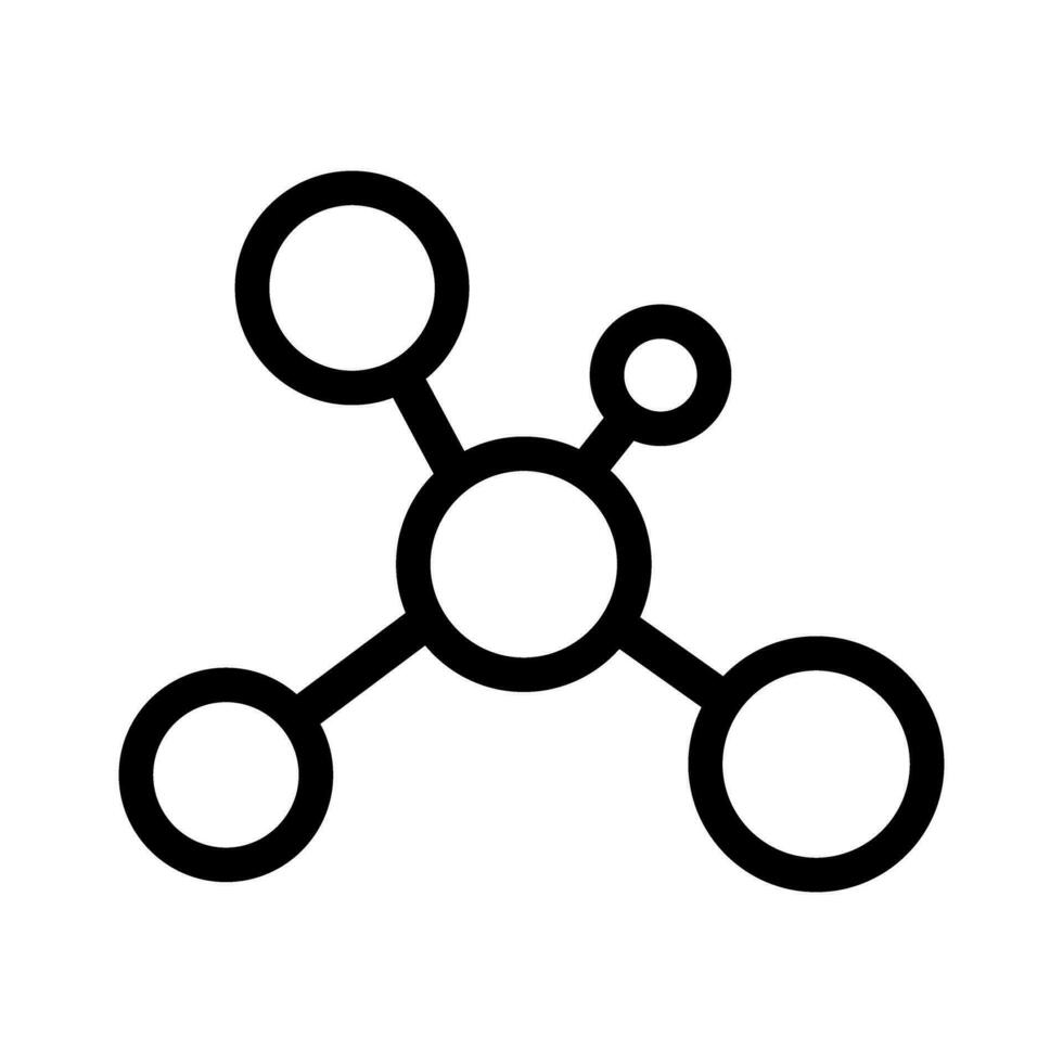 Molekül Symbol Vektor. Chemie Illustration unterzeichnen. wissenschaftlich Symbol. chemisch Fesseln Logo. vektor