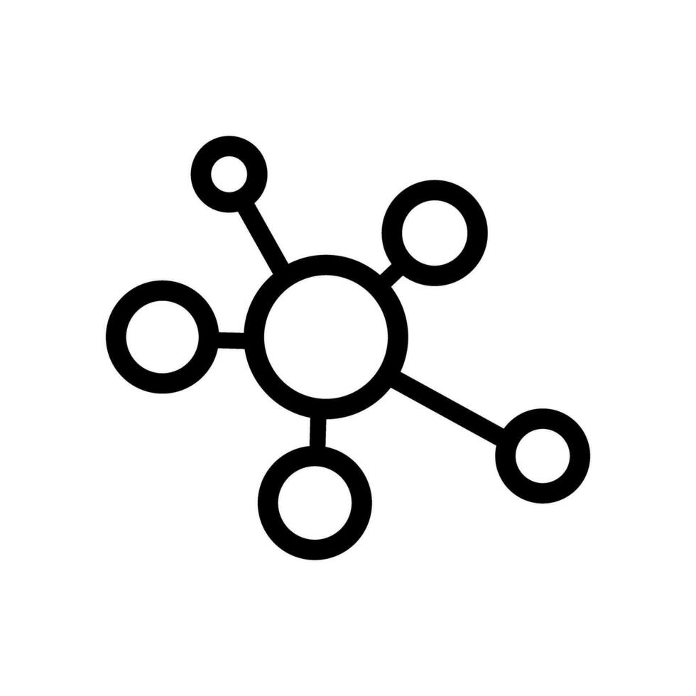 Molekül Symbol Vektor. Chemie Illustration unterzeichnen. wissenschaftlich Symbol. chemisch Fesseln Logo. vektor