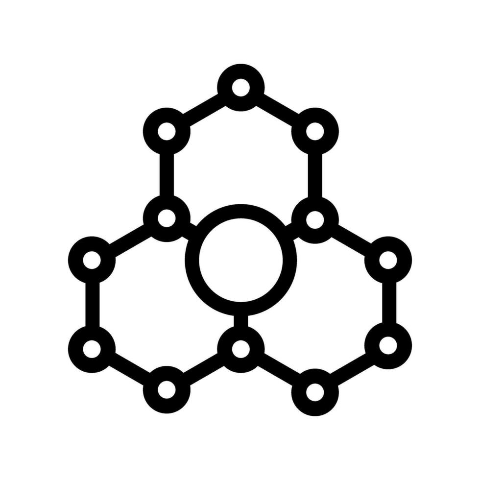 Molekül Symbol Vektor. Chemie Illustration unterzeichnen. wissenschaftlich Symbol. chemisch Fesseln Logo. vektor