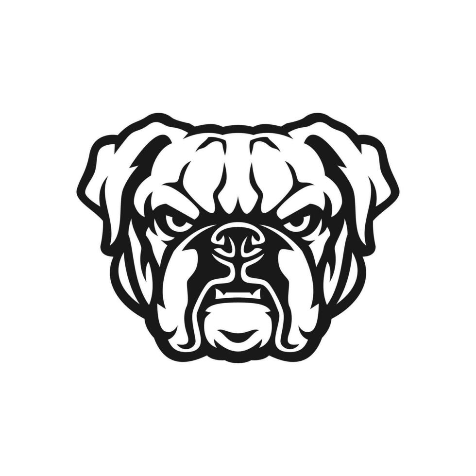 tjur hund logotyp vektor ikon illustration