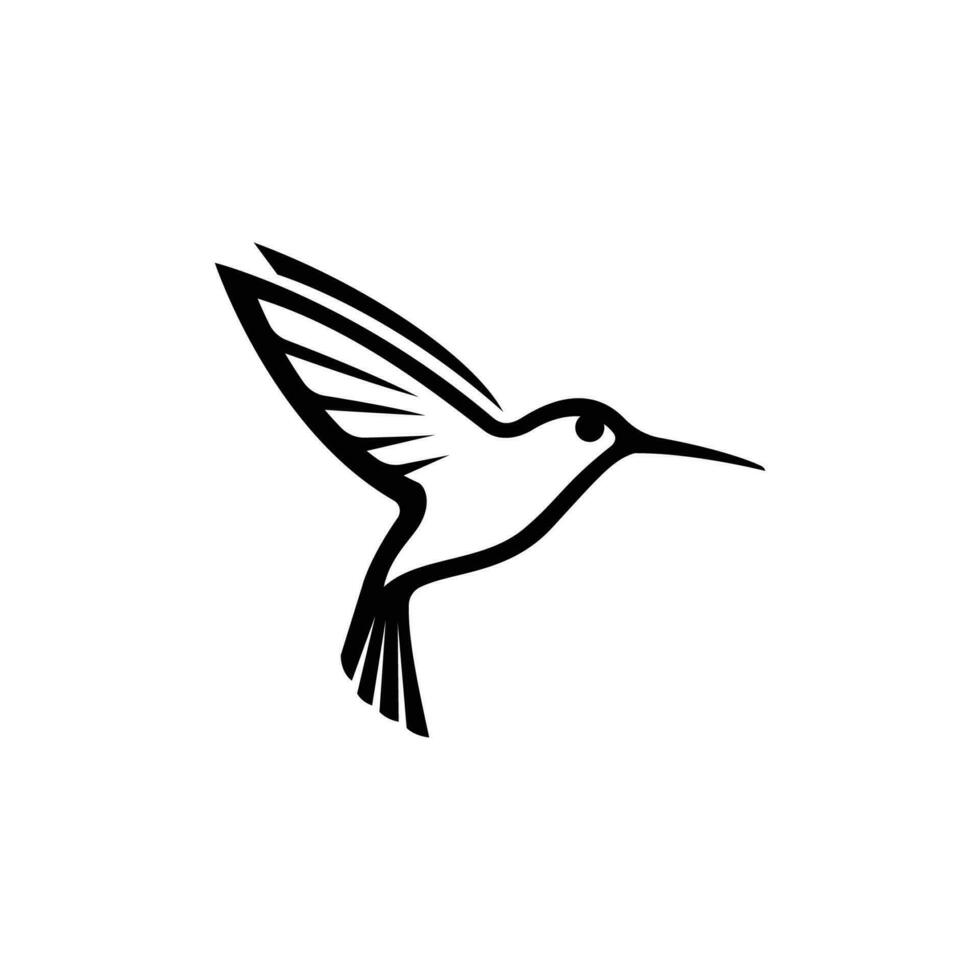 kolibri logotyp vektor ikon illustration