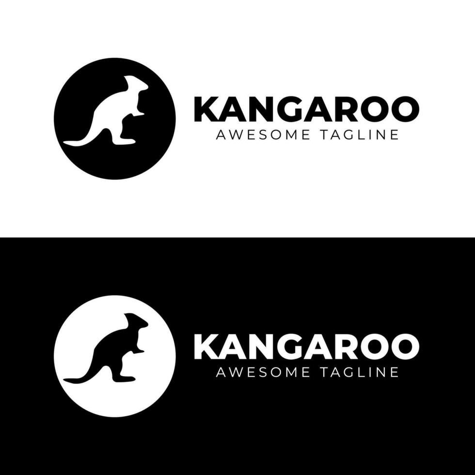 Känguru eben Symbol Design, Logo Design Symbol Element Vorlage Känguru Silhouette Symbol Logo Design vektor