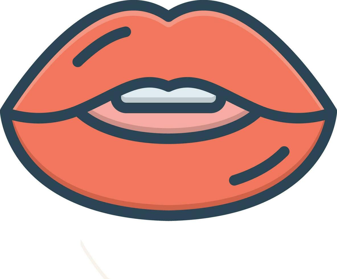 Farbe Symbol zum Lippe vektor