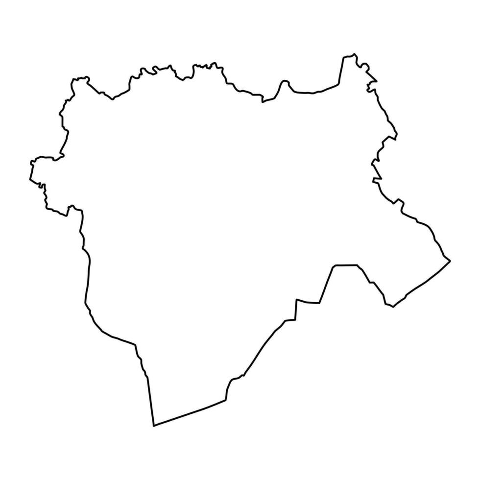 aktobe område Karta, administrativ division av Kazakstan. vektor illustration.