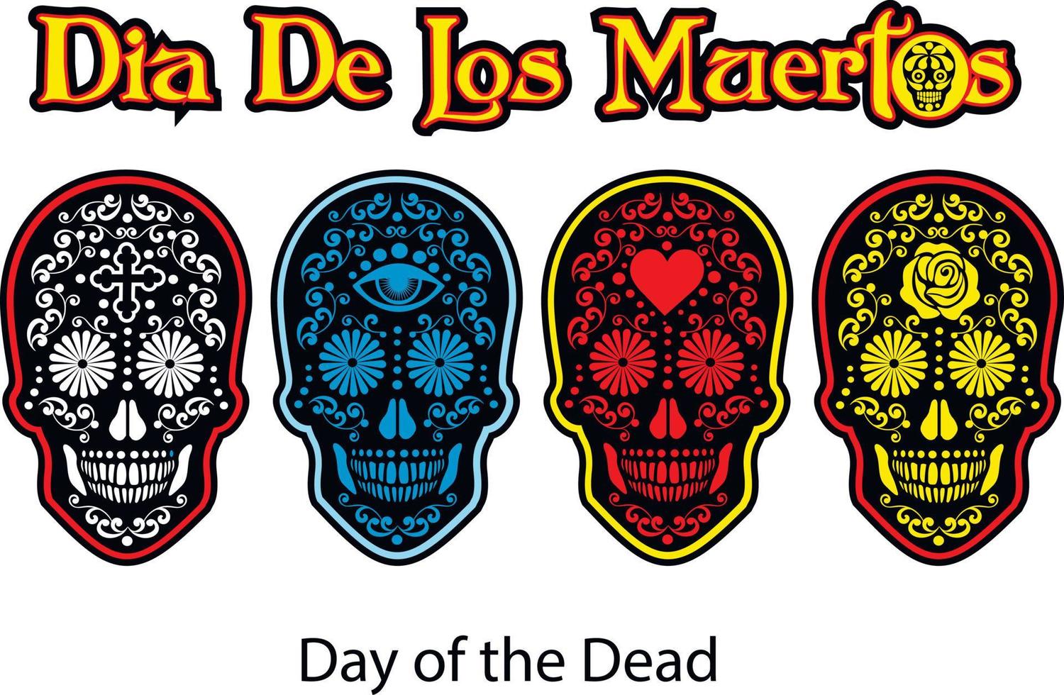 Heiliger Tod, Tag der Toten, mexikanischer Zuckerschädel, Grunge-Vintage-Design-T-Shirts vektor