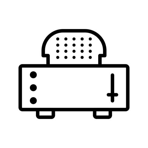 Scheibe Toaster-Vektor-Symbol vektor