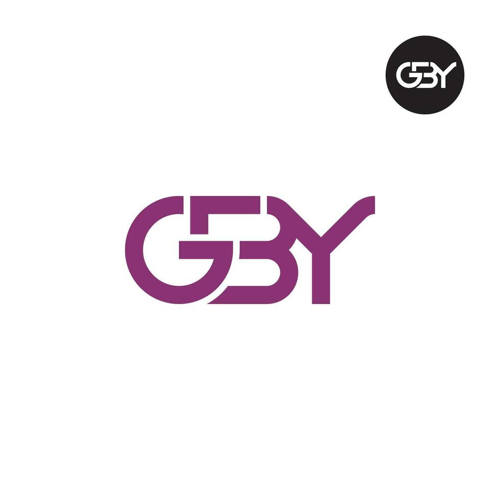 Brief gby Monogramm Logo Design vektor