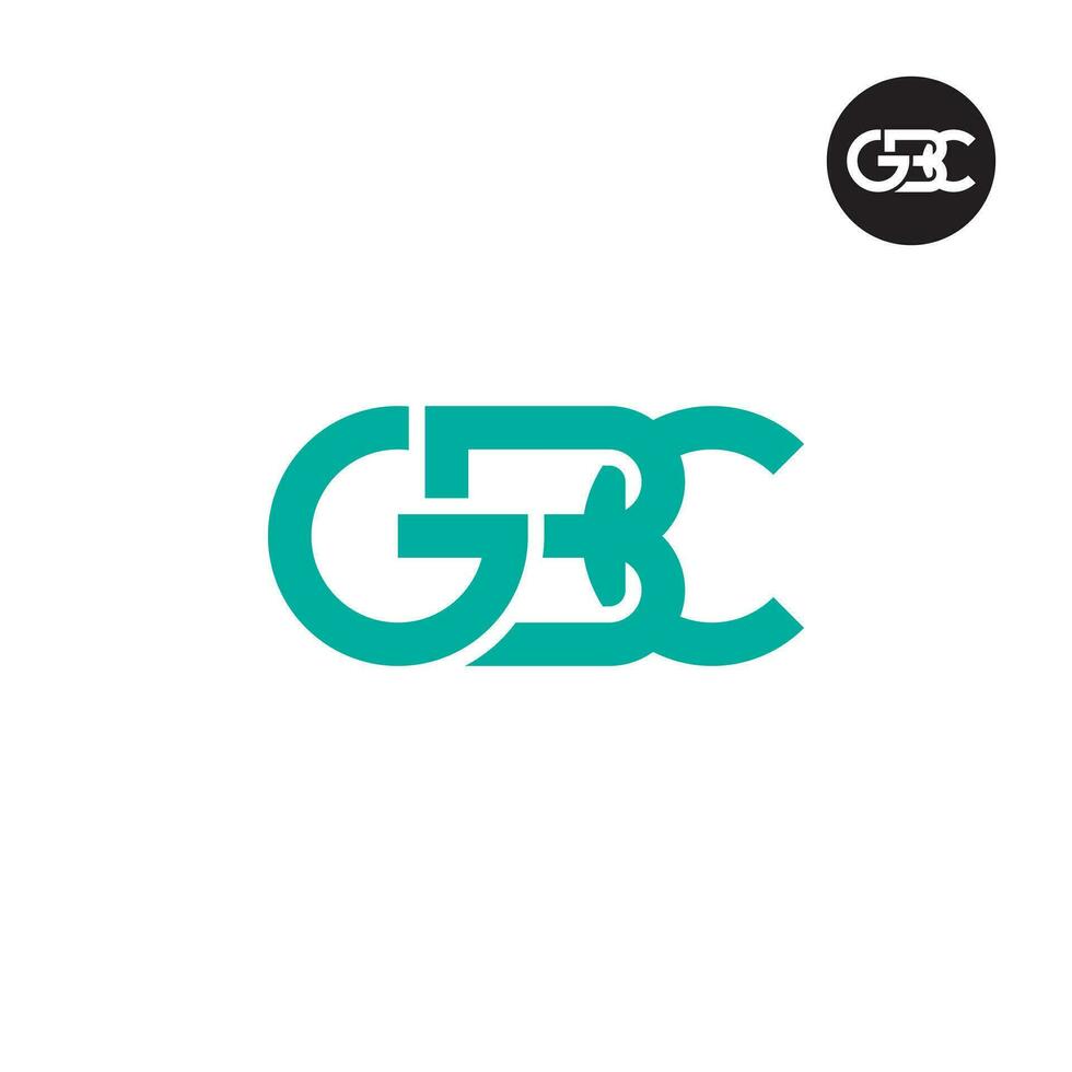 brev gbc monogram logotyp design vektor
