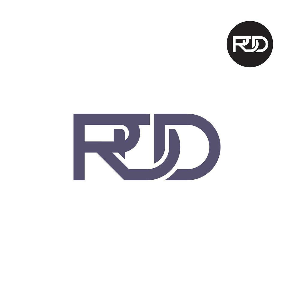 Brief rd Monogramm Logo Design vektor