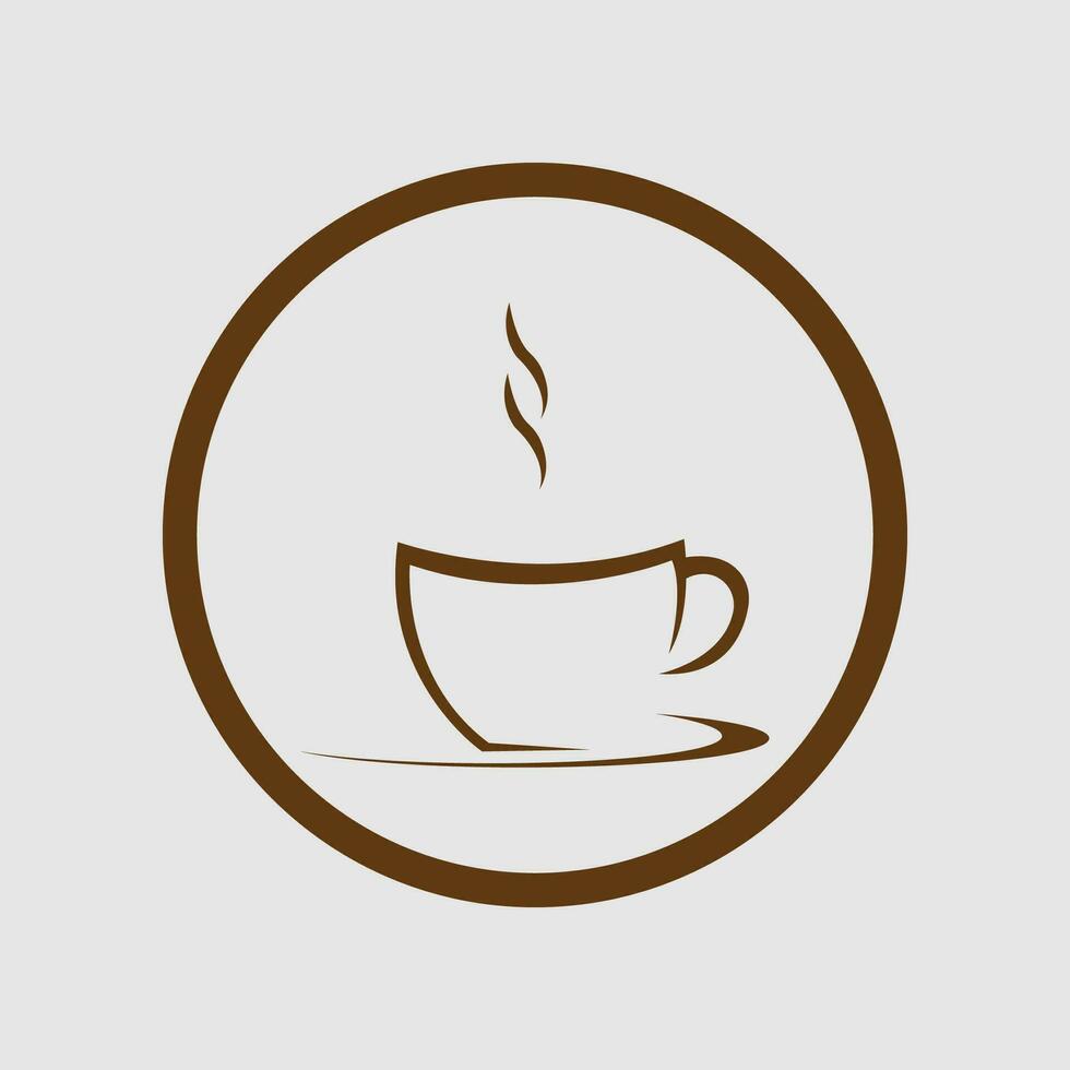 Kaffee Tasse Logo Vektor Symbol Illustration Design