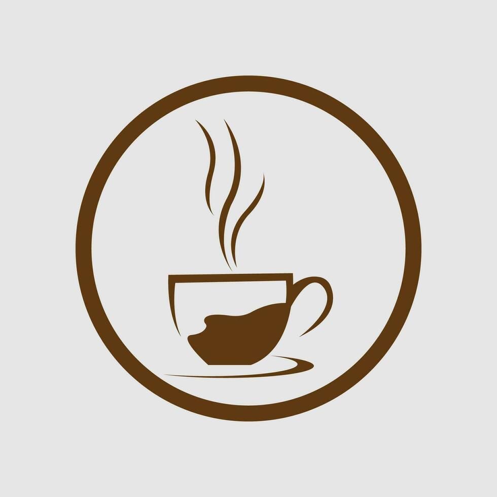 Kaffee Tasse Logo Vektor Symbol Illustration Design