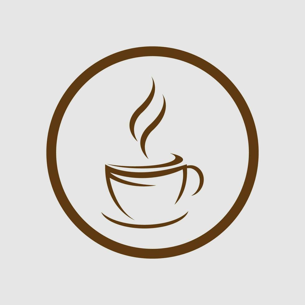 Kaffee Tasse Logo Vektor Symbol Illustration Design