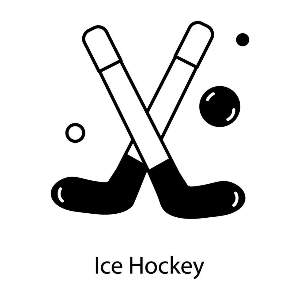 kolla upp ut detta linjär ikon av is hockey vektor