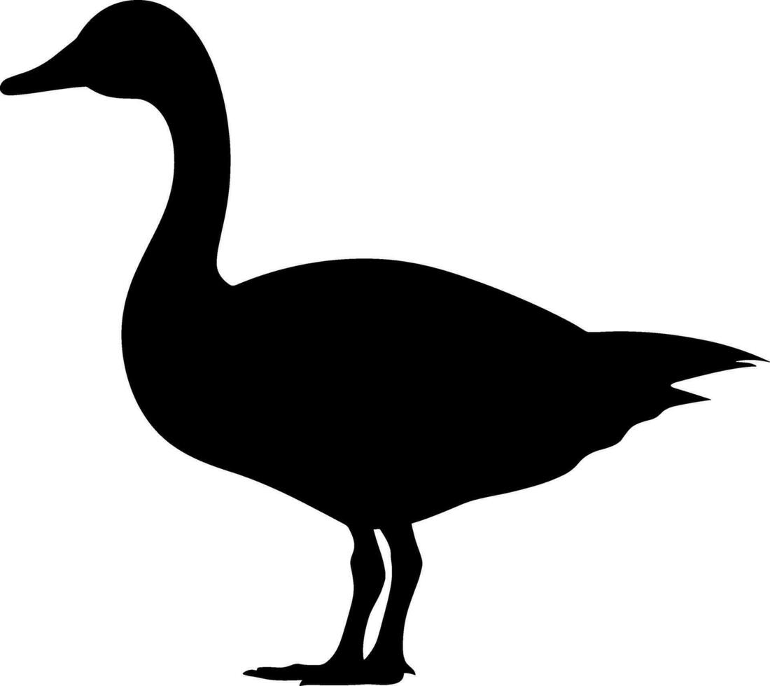 Silhouette Gans auf Weiß Hintergrund, Symbol, Vektor Illustration. ai generiert Illustration.