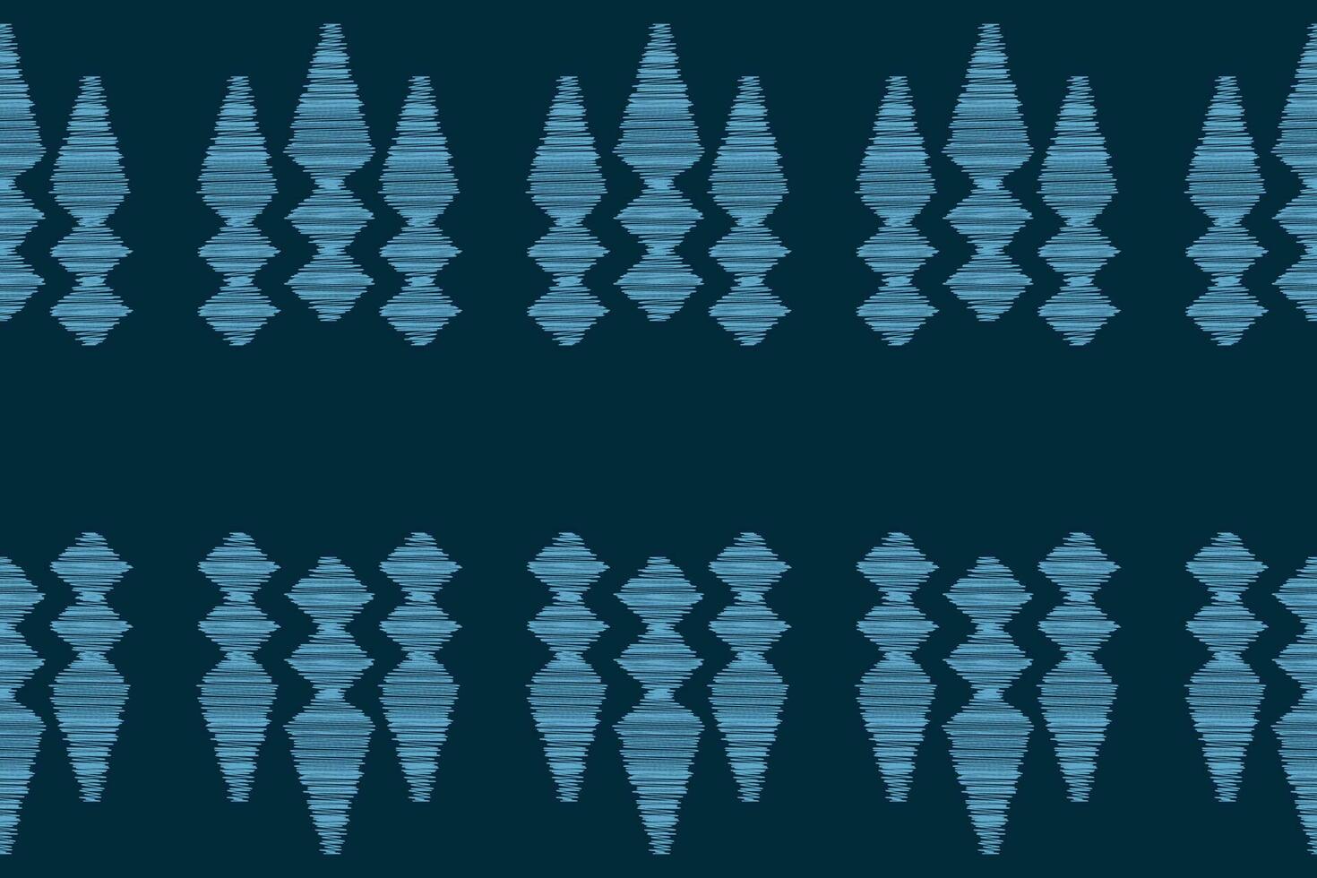 ethnisch Ikat Stoff Muster geometrisch Stil.afrikanisch Ikat Stickerei ethnisch orientalisch Muster Blau Hintergrund. abstrakt, Vektor, Illustration. Textur, Kleidung, Rahmen, Dekoration, Motiv. vektor