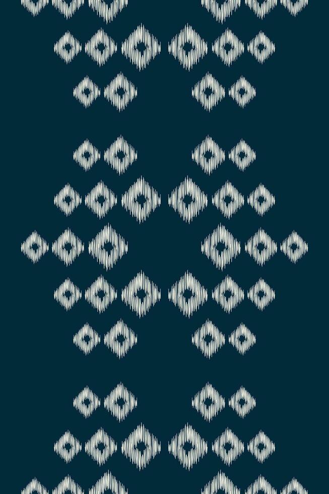 ethnisch Ikat Stoff Muster geometrisch Stil.afrikanisch Ikat Stickerei ethnisch orientalisch Muster Blau Hintergrund. abstrakt, Vektor, Illustration. Textur, Kleidung, Rahmen, Dekoration, Motiv. vektor