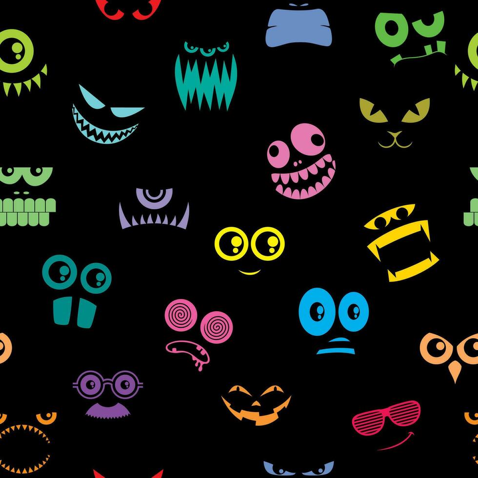 Monster Halloween Muster vektor