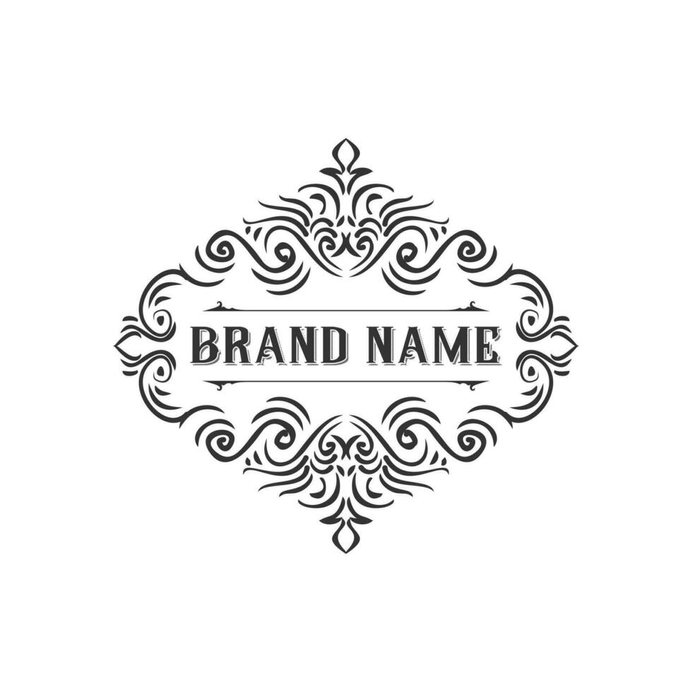 Logo Design Ornament mit abstrakt Linie Gravur. Designs zum Spas und Schönheit Salons, Boutiquen, organisch Geschäfte, Hochzeiten, Floristen, Innenräume, Fotografie, Kosmetika. vektor