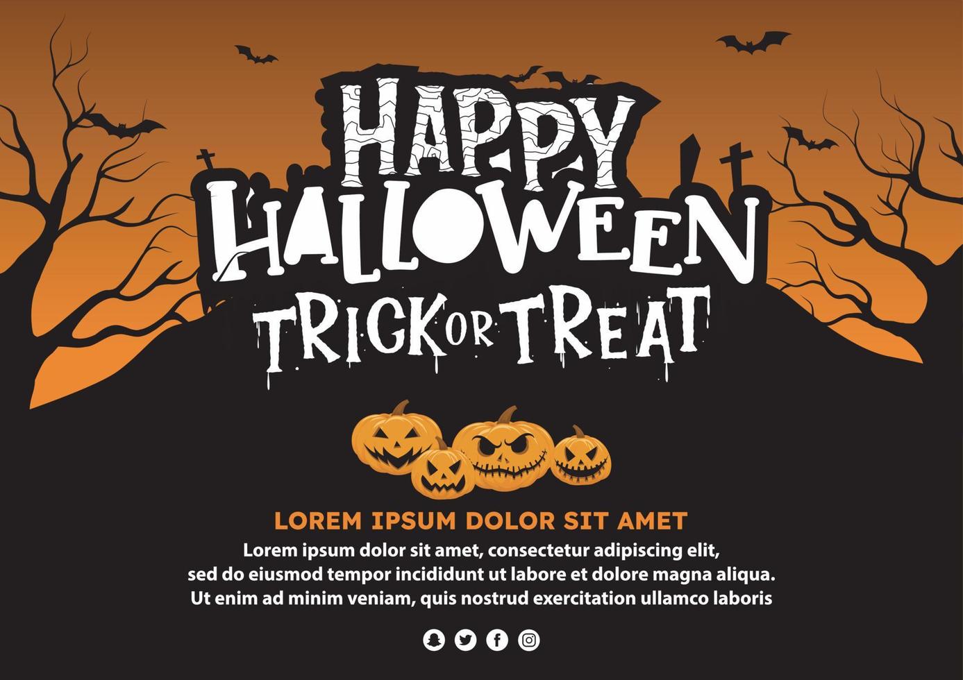 design banner hallowen kostenloser vektor