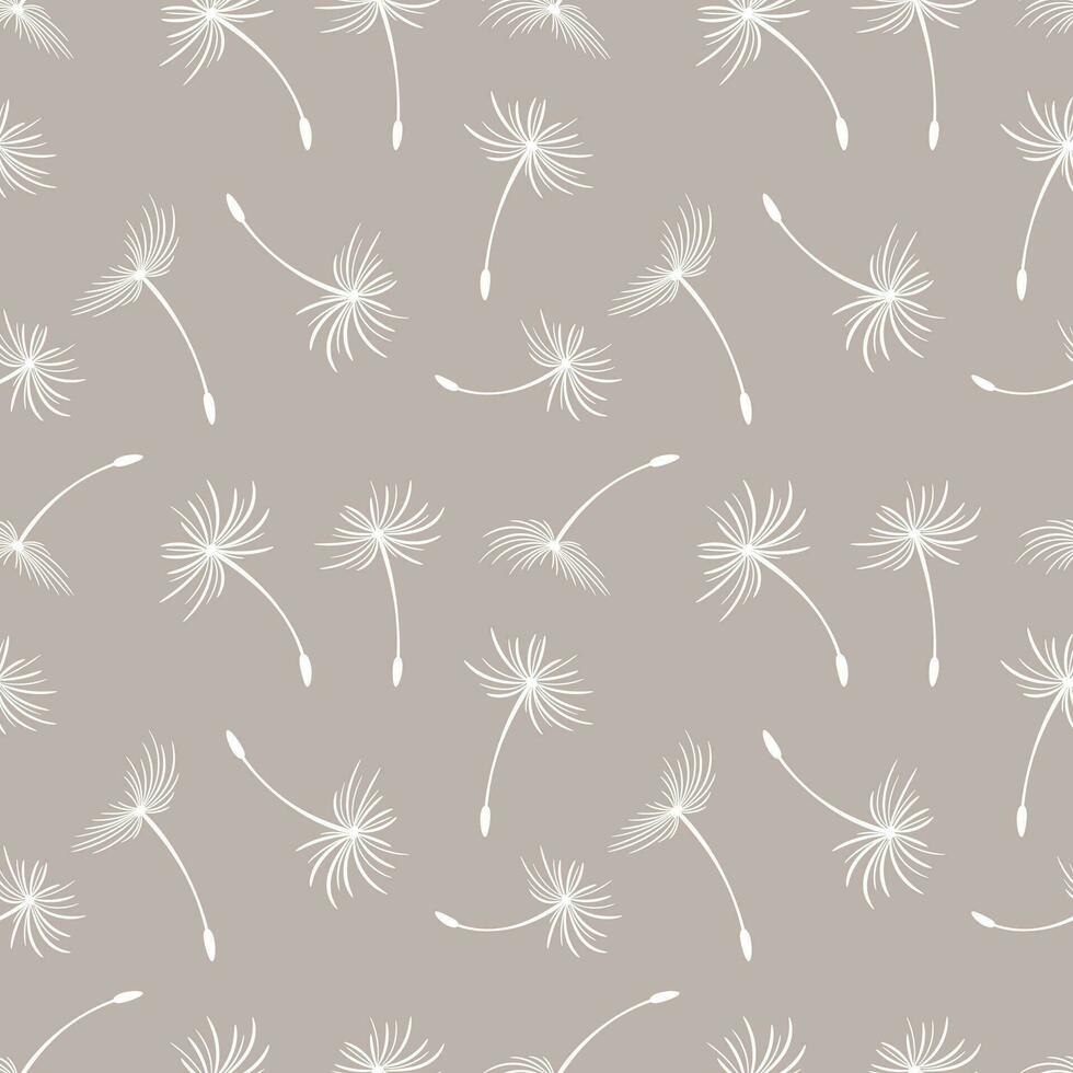 nahtlos Muster, fliegend flauschige Löwenzahn Samen. Hintergrund, drucken, Textil, Vektor