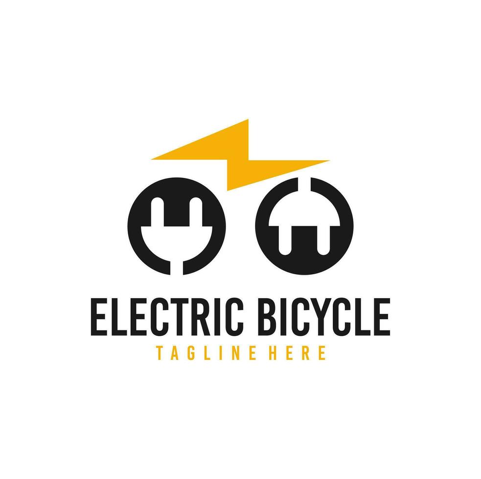 elektrisch Fahrrad Logo Konzept Symbol Vektor. einfach Design modern elektrisch Fahrrad technik Vektor. vektor