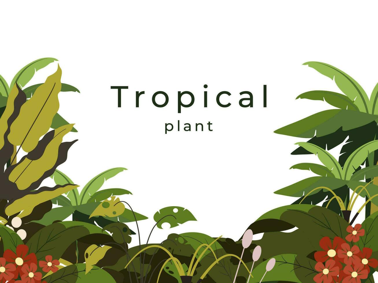 tropiska växter bakgrund vektor