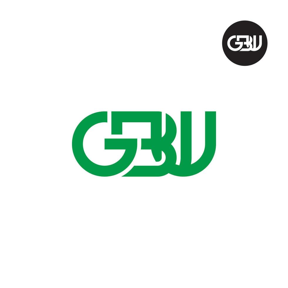 Brief gbw Monogramm Logo Design vektor