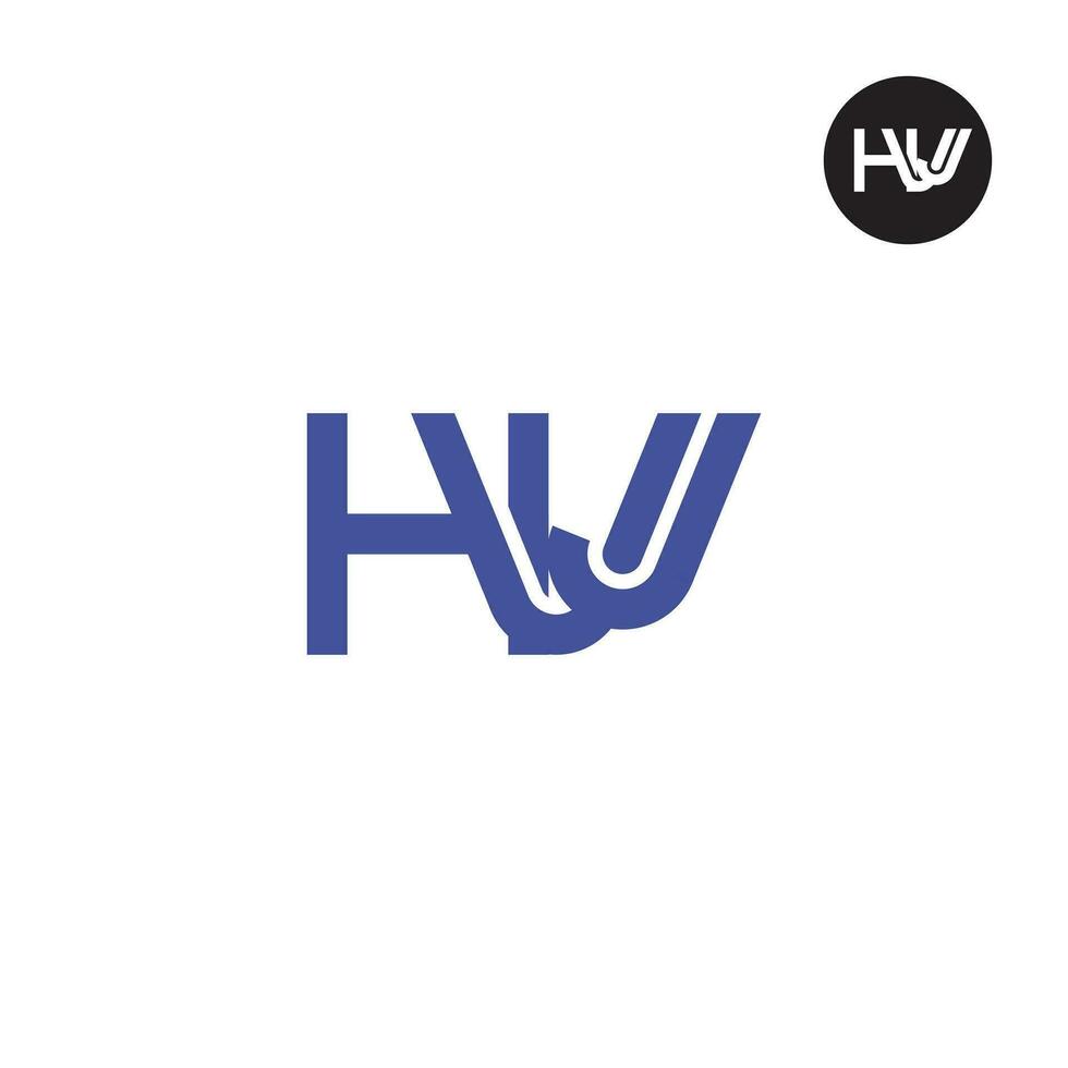 Brief hvj Monogramm Logo Design vektor