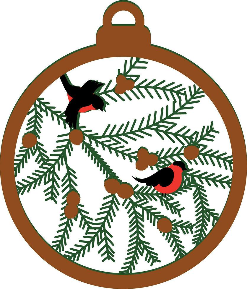 jul fågel, dekorativ ornament vektor