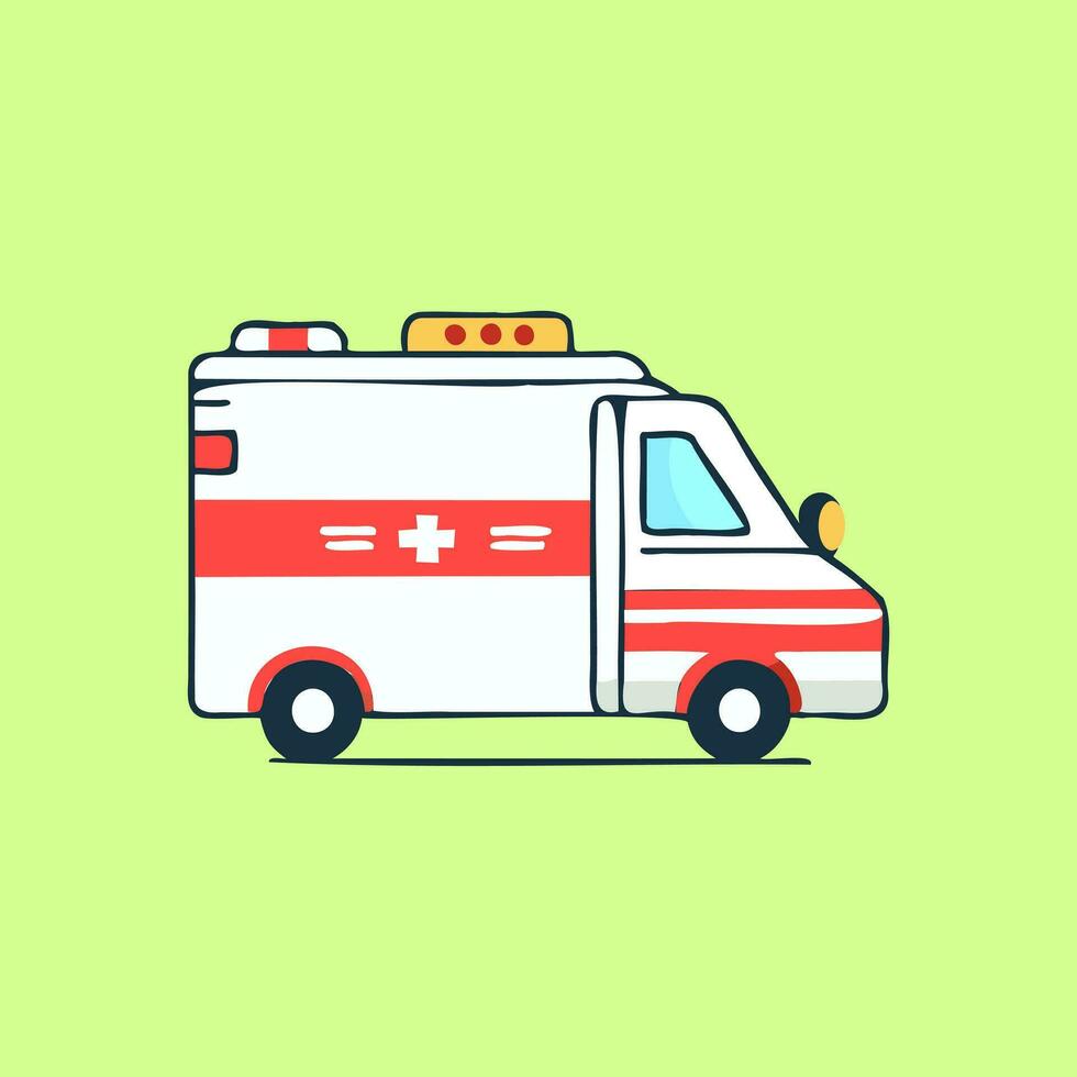 ett ambulans bil vektor illustration