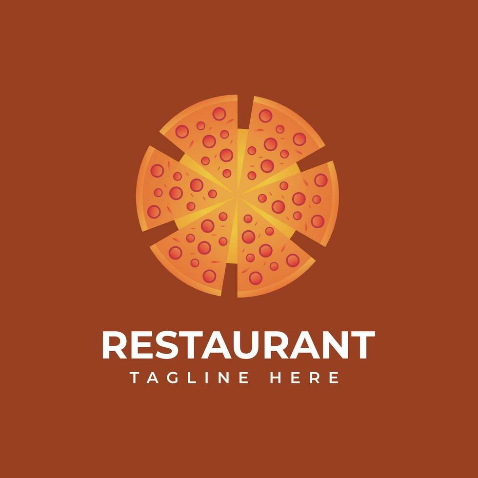 restaurang mat kock pizza vektor logotyp mall illustration