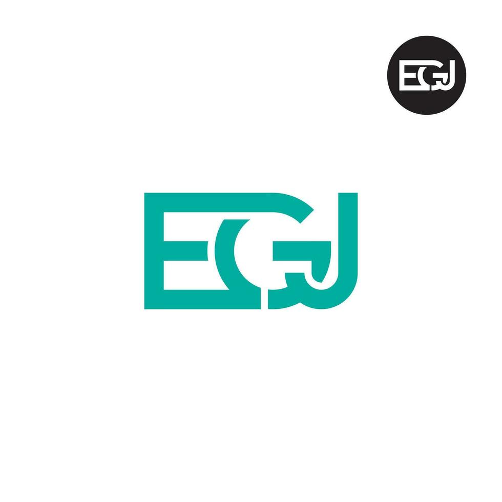 brev egj monogram logotyp design vektor