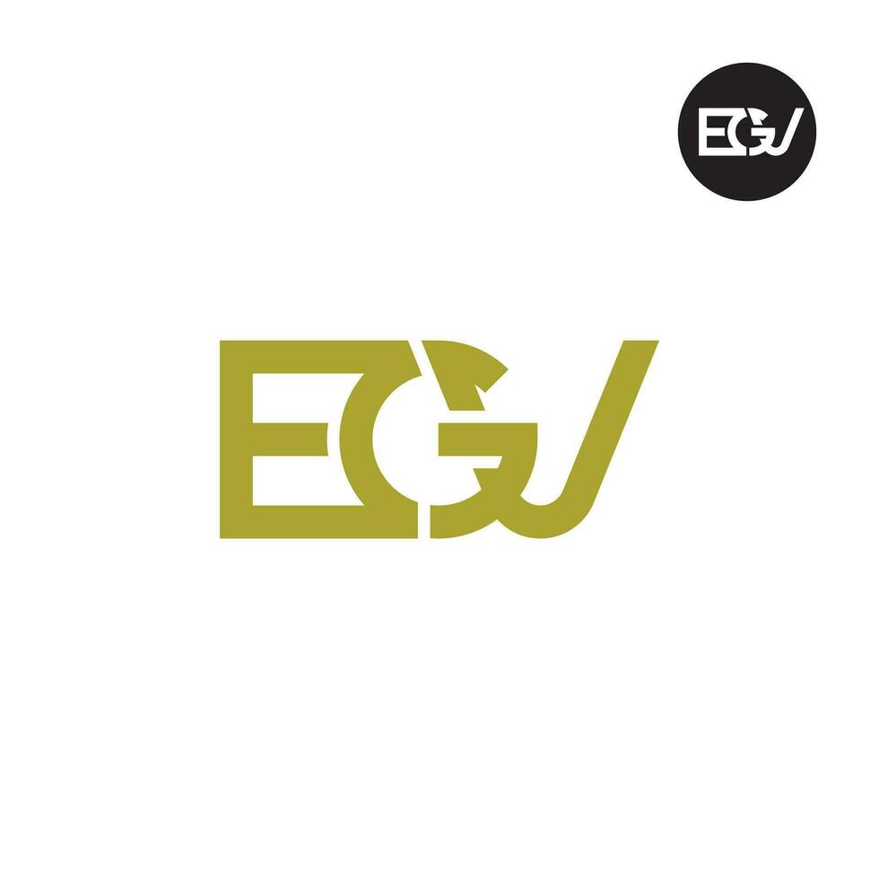 brev egv monogram logotyp design vektor