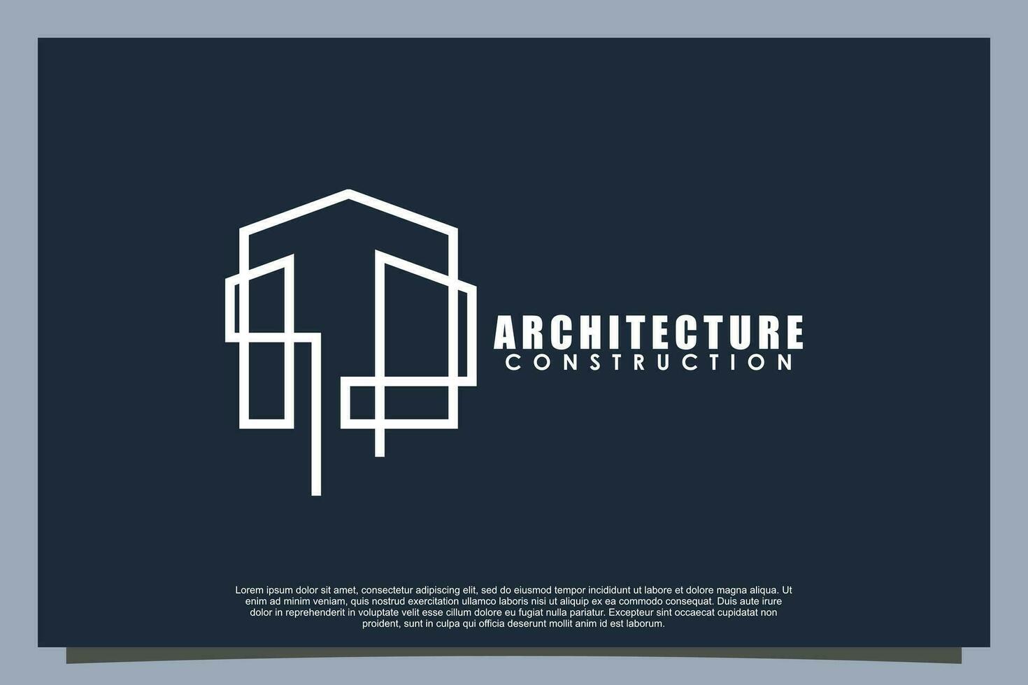 arkitektur och konstruktion hus logotyp design med en modern begrepp vektor