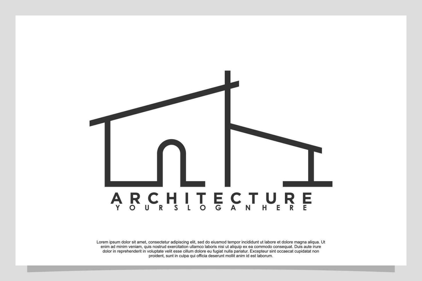 arkitektur och konstruktion hus logotyp design med en modern begrepp vektor