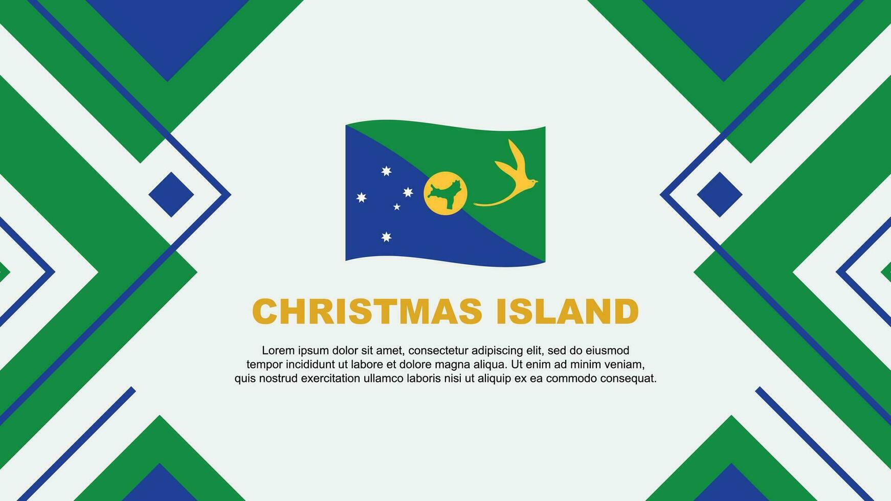 Weihnachten Insel Flagge abstrakt Hintergrund Design Vorlage. Weihnachten Insel Unabhängigkeit Tag Banner Hintergrund Vektor Illustration. Weihnachten Insel Illustration