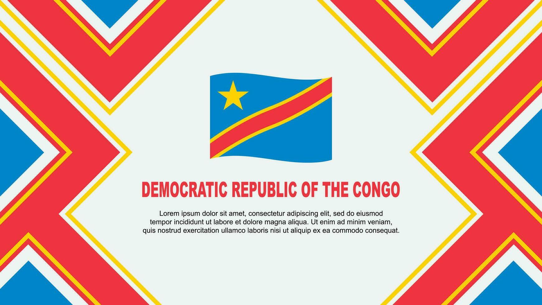 demokratisch Republik von das Kongo Flagge abstrakt Hintergrund Design Vorlage. demokratisch Republik von das Kongo Unabhängigkeit Tag Banner Hintergrund Vektor Illustration. Flagge