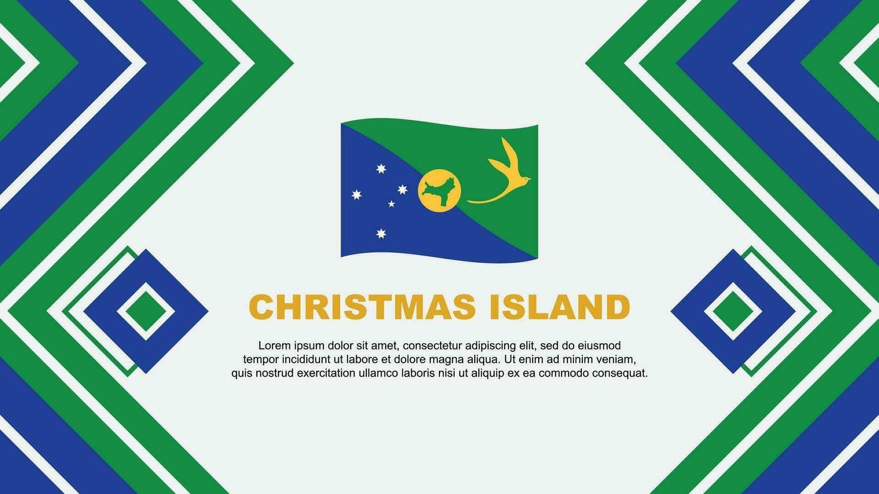 Weihnachten Insel Flagge abstrakt Hintergrund Design Vorlage. Weihnachten Insel Unabhängigkeit Tag Banner Hintergrund Vektor Illustration. Weihnachten Insel Design