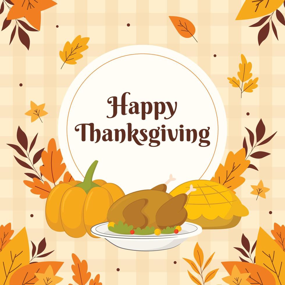 Happy Thanksgiving-Hintergrund vektor