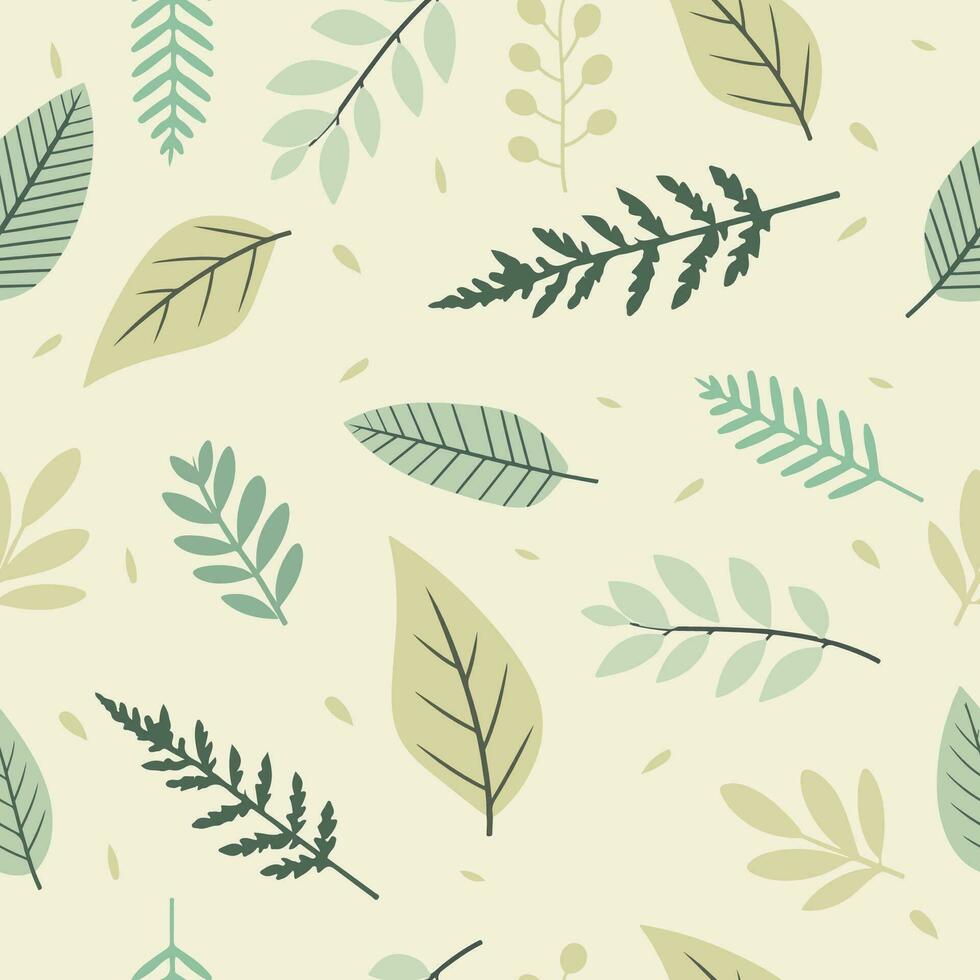 grön blad sömlös pattern.vector illustration för tyg, kakel vektor